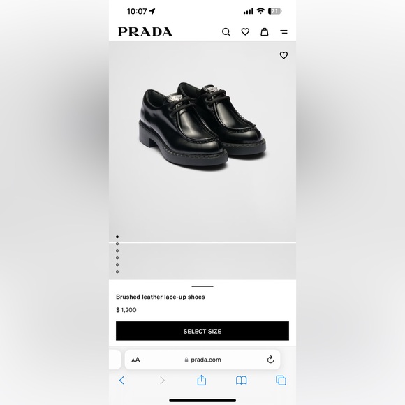 Prada Brushed leather lace-up shoes - Picture 1 of 7